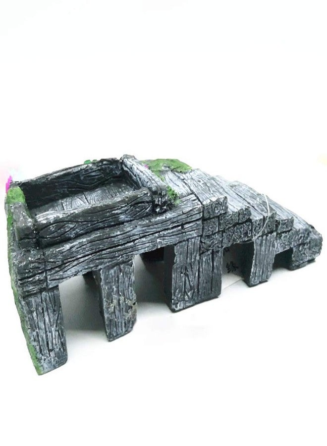 OMEM صندوق تربية الزواحف، مأوى، ديكور موطن، حوض زجاجي، مخبأ، منحدر تشمس السلاحف، وعاء ماء، تغذية، ترطيب، كهوف للاختباء - Image 3